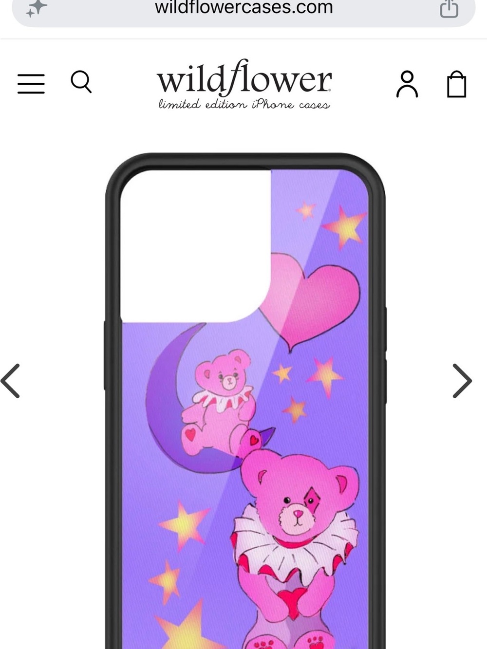 Wildflowers Purple and Pink Bear iPhone 13 Pro Case